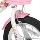 Gyermekkerékpár Joystar Little Daisy 12", 82-105 cm, állítható nyereg és kormány, kormánykosár, babaülés, csengő, felfújható gumiabroncsok, kontrafék - világos rózsaszín