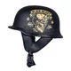 Motoros sisak W-TEC Black Heart Feldberg, retro megjelenés, kivehető és mosható belső tér, gyorsrögzítés, állítható Y-pánt - fekete