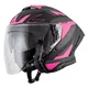 Motoros sisak W-TEC Voltik Shockrose, aerodinamikusan kialakított héj, zárható szellőzőrendszer, Pinlock® 70 előkészítés, mikrometrikus csat zárással - rózsaszín - rózsaszín