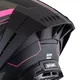 Motoros sisak W-TEC Voltik Shockrose, aerodinamikusan kialakított héj, zárható szellőzőrendszer, Pinlock® 70 előkészítés, mikrometrikus csat zárással - rózsaszín