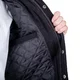 Motoros kabát W-TEC Black Heart Reeftor, cipzáras kapucni húzózsinórral, meghosszabbított hosszúság, steppelt belső bélés, hosszú ujjak - fekete