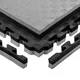 Puzzle tatami szőnyeg inSPORTline Malmeida 100x100x4 cm - szürkés-fekete, 5 csíkos minta