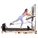 Pilates Reformer torony inSPORTline Driftaler, stabil szerkezet, 53 rögzítőszem, V-alakú fogantyú, négy hosszú és négy rövid prémium rugó