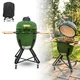 Kerámia kamado grill inSPORTline Pyrexo 18", kerámia belső héj, tartós hőteljesítmény, beépített hőmérő, hatékony szén-fogyasztás