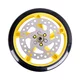 Pótkerék féktárcsával Discola rollerre 200x40mm - piros - sárga