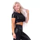 Női crop top Nebbia "Sandra D" 657 - fekete