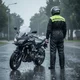 Motoros esőnadrág W-TEC Nowet, belső vízálló kivitel, megerősített anyag az ülés területén, rugalmas a derékrészen, húzózsinór derékrészen - fekete