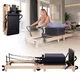 Pilates reformer inSPORTline Driftaler, összecsukható szerkezet biztonsági retesszel, tölgyfából készült váz, speciális pilates-doboz