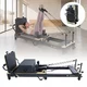 Pilates reformer inSPORTline Comfolder EVO, összecsukható szerkezet, 4 görgő a könnyű mozgatáshoz, karcolásálló váz, levehető háttámla, pilates doboz - bézs - antracit