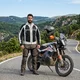 Férfi nyári motoros kabát BOS Libera, A osztályú védőruha, kivehető CE védőpárnák, fényvisszaverő elemek, strapabíró 600D anyag, légáteresztő bélés - Szürke