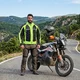 Férfi nyári motoros kabát BOS Libera, A osztályú védőruha, kivehető CE védőpárnák, fényvisszaverő elemek, strapabíró 600D anyag, légáteresztő bélés - Szürke
