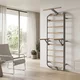 Bordásfal inSPORTline Wootkit 220×86 cm, 8 kör alakú lépcsőfok, falhoz rögzítés, könnyű karbantartás, egyszerű és gyors összeszerelés - szürke