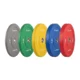 Gumírozott súlytárcsa inSPORTline Bumper Plate Go 15 kg 50 mm, minőségi kivitelezés, vonzó színkialakítás, kopásálló, tartós ütköző gumi