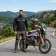 Férfi nyári motoros kabát BOS Libera, A osztályú védőruha, kivehető CE védőpárnák, fényvisszaverő elemek, strapabíró 600D anyag, légáteresztő bélés - Szürke