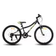 Junior hegyikerékpár Hiland Climber 24", 125-150 cm, sportnyereg, széles MTB-kormány, Shimano hátsó váltó, V-fékek, kettős falú alumínium felnik - fekete - fekete