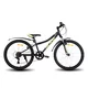 Junior hegyikerékpár Hiland Climber 24", 125-150 cm, sportnyereg, széles MTB-kormány, Shimano hátsó váltó, V-fékek, kettős falú alumínium felnik - fekete