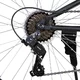 Junior hegyikerékpár Hiland Climber 24", 125-150 cm, sportnyereg, széles MTB-kormány, Shimano hátsó váltó, V-fékek, kettős falú alumínium felnik - fekete