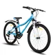 Junior hegyikerékpár Hiland Climber 24", 125-150 cm, sportnyereg, széles MTB-kormány, Shimano hátsó váltó, V-fékek, kettős falú alumínium felnik - fekete