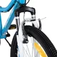 Junior hegyikerékpár Hiland Climber 24", 125-150 cm, sportnyereg, széles MTB-kormány, Shimano hátsó váltó, V-fékek, kettős falú alumínium felnik - fekete