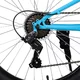 Junior hegyikerékpár Hiland Climber 24", 125-150 cm, sportnyereg, széles MTB-kormány, Shimano hátsó váltó, V-fékek, kettős falú alumínium felnik - fekete
