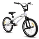 BMX kerékpár Hiland Redeem 20", 12,82 kg, ergonomikus nyereg, Hi-Ten acél alkatrészek,  U-fék rendszer, 20 × 2,125" méretű széles gumiabroncsok - piros