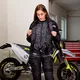 Női motoros kabát W-TEC Progair Lady - fekete-rózsaszín