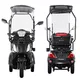 Elektromos robogó inSPORTline Zorica tetővel - fekete