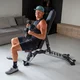 Állítható edzőpad inSPORTline X-NT FB40, GapFree rendszer, PVC kárpit, 10 állású háttámla, 3 üléspozíció, szilárd acélváz, szállítókerék