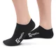 Antibakteriális bokazokni bambuszból 3 pár inSPORTline Silvatic Ankle AG+, unisex, kényelmes, rugalmas, antibakteriális - fekete - fekete