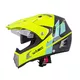 Bukósisak W-TEC Dualsport - Fluo Sárga-Kék