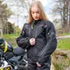 Női motoros kabát W-TEC Progair Lady - fekete-rózsaszín