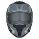 Motoros sisak W-TEC Nexwor Graphic, aerodinamikusan kialakított héj, zárható szellőzőrendszer, Pinlock® 70 előkészítés, mikrometrikus csat zárással - szürke