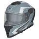 Motoros sisak W-TEC Nexwor Graphic, aerodinamikusan kialakított héj, zárható szellőzőrendszer, Pinlock® 70 előkészítés, mikrometrikus csat zárással - szürke - szürke