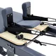 Pilates reformer inSPORTline Comfolder EVO, összecsukható szerkezet, 4 görgő a könnyű mozgatáshoz, karcolásálló váz, levehető háttámla, pilates doboz - bézs