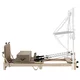 Pilates reformer inSPORTline Comfolder EVO, összecsukható szerkezet, 4 görgő a könnyű mozgatáshoz, karcolásálló váz, levehető háttámla, pilates doboz - bézs