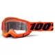 Motocross szemüveg 100% Accuri 2 - Mifflin sötétkék, átlátszó plexi