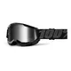 Gyerek motocross szemüveg 100% Strata 2 Youth Mirror - piros, piros plexi