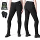 Női motoros leggings W-TEC Lukrecia Base, elasztikus, testhezálló szabás, sztreccs panelek, magas derékrész, W-TEC logó a zsebeken - fekete - fekete