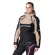 Női softshell motoros kabát W-TEC Annorack Lady, AirVent rendszer, Visionight fényvisszaverő elemek, szélálló softshell anyag, Air Mesh hálós bélés - fekete-homokszínű - fekete-homokszínű