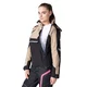 Női softshell motoros kabát W-TEC Annorack Lady, AirVent rendszer, Visionight fényvisszaverő elemek, szélálló softshell anyag, Air Mesh hálós bélés - fekete-homokszínű