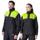 Motoros esőkabát W-TEC Rinstop, állítható ujjak, összehajtható, kopásálló, húzózsinór, Visionight fényvisszaverő elemek - fekete-fluo - fekete-fluo