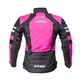Női softshell motoros kabát W-TEC Alenalla - fekete-rózsaszín