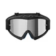 Gyermek motokrossz szemüveg Alpinestars Vision Mirror Youth, kétrétegű arcpárna, rugalmas keret, keretbe integrált szellőzőnyílás, 40 mm szövött pánt - Corp fekete, tükrös ezüstös plexi