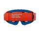 Gyermek motokrossz szemüveg Alpinestars Vision Mirror Youth, kétrétegű arcpárna, rugalmas keret, keretbe integrált szellőzőnyílás, 40 mm szövött pánt - Corp fekete, tükrös ezüstös plexi