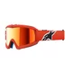 Gyermek motokrossz szemüveg Alpinestars Vision Mirror Youth, kétrétegű arcpárna, rugalmas keret, keretbe integrált szellőzőnyílás, 40 mm szövött pánt - Corp fekete, tükrös ezüstös plexi