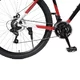 Mountain bike Olpran CANIS 27,5", 18 sebességes Shimano hajtás, könnyű alumínium váz, széles áttételtartomány, kiváló stabilitás,zökkenőmentes haladás - fehér/sötét petróleumszínű/sötétpiros