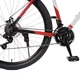 Mountain bike Olpran CANIS 27,5", 18 sebességes Shimano hajtás, könnyű alumínium váz, széles áttételtartomány, kiváló stabilitás,zökkenőmentes haladás - fehér/sötét petróleumszínű/sötétpiros