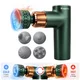 Hideg/meleg masszázspisztoly inSPORTline ChillFrost, 1800 mAh, 1600–2800 fordulat/perc, akár 6 mm lökethossz, 4 masszázsfej, 8 sebességfokozat - zöld - zöld