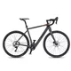 Gravel elektromos kerékpár 4EVER ENGRAVE PRO 28", beépített akkumulátor, SHIMANO GRX 1x11 egysebességes hajtásrendszer, SCHWALBE gumiabroncsok - titán/hologram - titán/metál arany