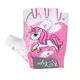 Gyerek kerékpáros kesztyű Etape Tiny, légáteresztő anyag, csúszásmentes tenyér, anatómiai tenyérvarrás - fehér/rózsaszín (egyszarvú) - fehér/rózsaszín (egyszarvú)